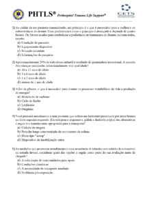 Pré-Teste PHTLS 1