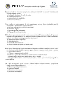 Pré-Teste PHTLS 2