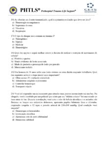 Pré-Teste PHTLS 3