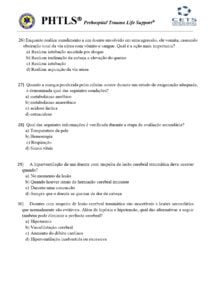 Pré-Teste PHTLS 6