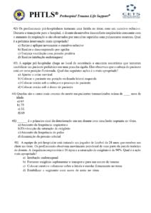 Pré-Teste PHTLS 9