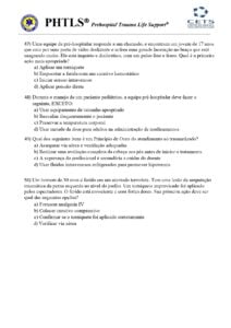 Pré-Teste PHTLS 10